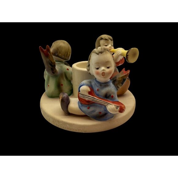 Hummel Figurine Herald Angels Candlestick Holder TMK2 Full Bee Goebel Germany - Picture 2 of 16